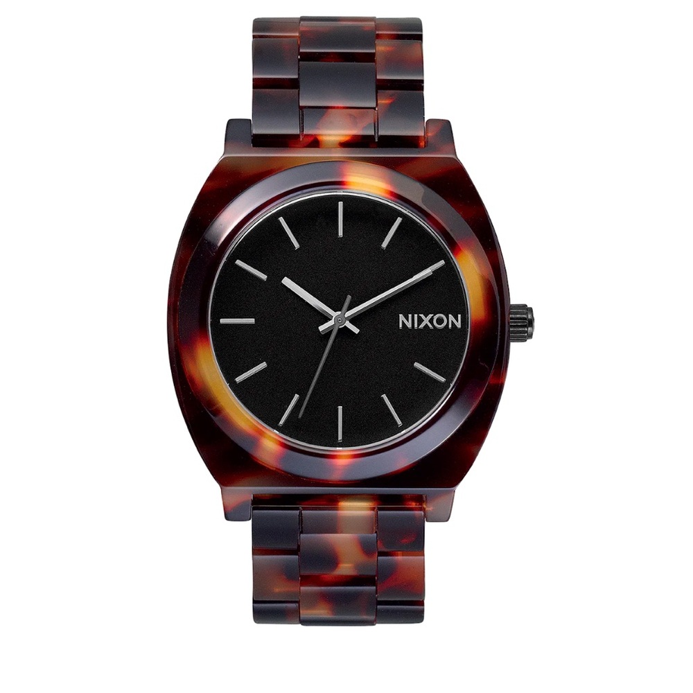 Nixon Time Teller Acetate Watch (brown tortoise shell)